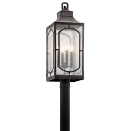 Kichler 49934WZC Bay Village&#8482; 4 Light Post Light Weathered Zinc
