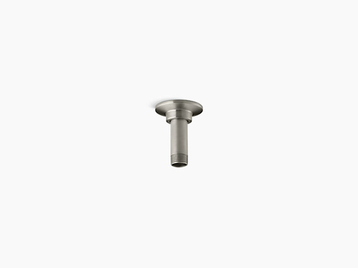 3" ceiling-mount rainhead arm and flange - Vibrant Brushed Nickel