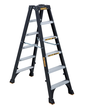 Product image for L-VIL DXL3030-08 8FT DEWALT FG TWIN PLATFORM LDR IA 300LB FIBERGLASS TWIN PLATFORM