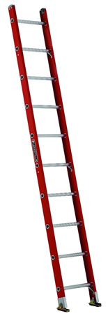 Product image for L-VIL FE3112 12FT FG STRAIGHT LADDER TYPE IA 300LB FIBERGLASS EXTENSION LADDER