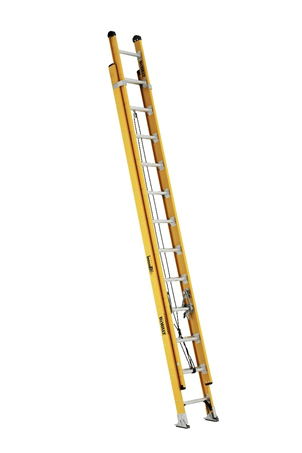 Product image for L-VIL DXL3420-32PG 32FT FG EXT TYPE IAA 375LB PRO GRIP FIBERGLASS EXTENSION LADDER