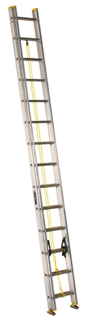 Product image for L-VIL AE3228 28FT AL EXTENSION LADDER TYPE I 250LB ALUMINUM EXTENSION LADDER