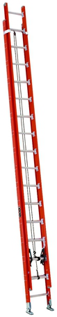 Product image for L-VIL FE7232 32FT FG EXTENSION LADDER TYPE IA 300LB PLT CONN FIBERGLASS EXTENSION LADDER Extension Ladder Type IA 300lbs