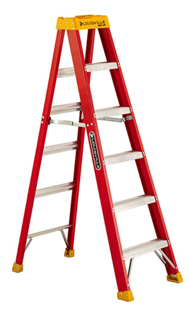 Product image for L-VIL* L-3016-06 6FT FG STEPLADDER TYPE IA 300LB FIBERGLASS STEPLADDER 300LBS