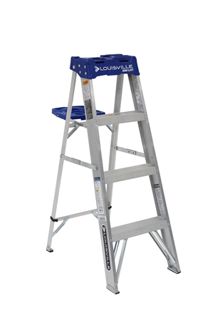 Product image for L-VIL AS2104 4FT AL STEPLADDER TYPE I 250LB ALUMINUM STEPLADDER 250lbs