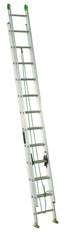 Product image for L-VIL AE4224PG 24FT PRO GRIP AL EXTENSION LADDER TYPE II 225LB ALUMINUM EXTENSION LADDER