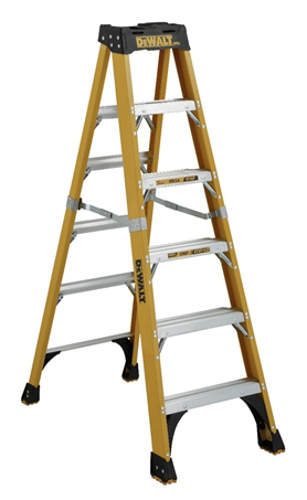 Product image for L-VIL DXL3810-06 6FT FG STEP 500LB RATED FIBERGLASS STEPLADDER