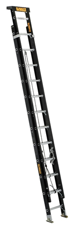 Product image for L-VIL DXL3020-24PT 24FT FG EXT TYPE IA 300LB PROTOP FIBERGLASS EXTENSION LADDER