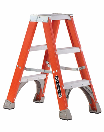 Product image for L-VIL FM1505 5FT FG TWIN STEPLADDER TYPE IA 300LB FIBERGLASS STEPLADDER