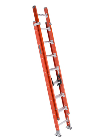 Product image for Louisville Ladder FE7216 12 Foot 300 lb Duty Rating Fiberglass Extension Ladder