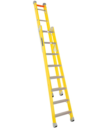Product image for L-VIL FXC1208 8FT FG COMBINATION LADDER TYPE IAA 375LB FIBERGLASS COMBINATION LADDER