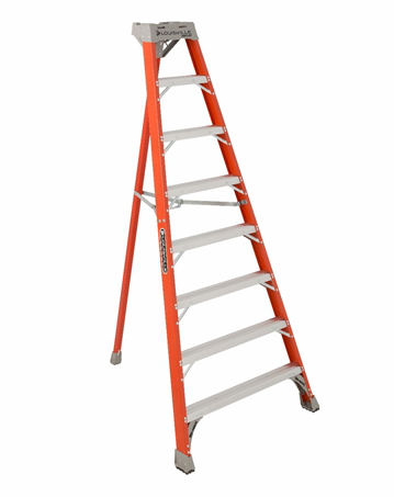 Product image for L-VIL FT1508 8FT TRIPOD FG LADDER TYPE IA 300LB RATED FIBERGLASS TRIPOD LADDER RATED
