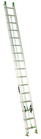 Product image for 32 ft Louisville AE4232PG Aluminum Extension Ladder, Type II, 225 lb Load Capacity