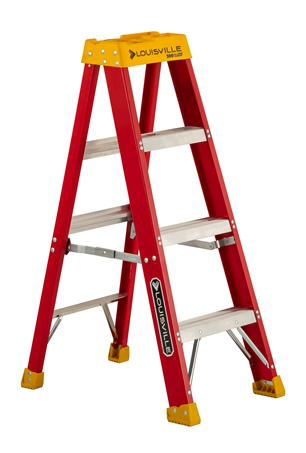 Product image for L-VIL* L-3016-04 4FT FG STEPLADDER TYPE IA 300LB FIBERGLASS STEPLADDER 300LBS