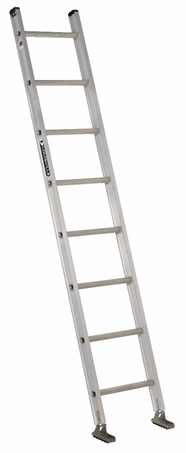 Product image for L-VIL AE2108 8FT AL STRAIGHT LADDER TYPE IA 300LB ALUMINUM EXTENSION LADDER 300lbs