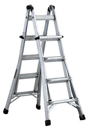 Product image for L-VIL L-2098-17 AL TYPE IA 300LB RATED MULTIPURPOSE 6FT -17FT ALUMINUM MULTIPURPOSE LADDER