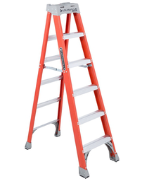 Louisville Ladder FS1506 6ft Fiberglass Step Ladder, 300lb Load Capacity