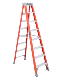 Louisville Ladder FS1508 8ft Fiberglass Step Ladder, 300lb Load Capacity