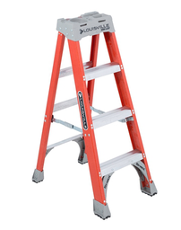 Louisville Ladder FS1504 4ft Fiberglass Step Ladder, 300lb Load Capacity