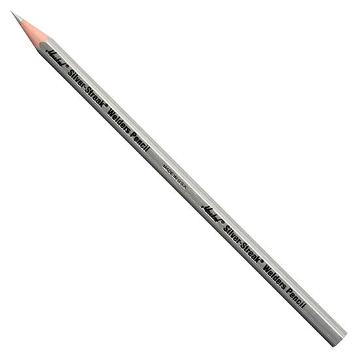 Silver-Streak & Red-Riter Welders Pencils - Pack of 12, Silver