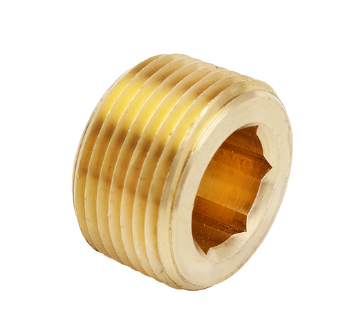 1/4 BRASS C/S HEX PLUG