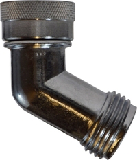 3/4 FEMALE GARDEN HOSE SWIVEL X MALE GARDEN HOSE 45 ZINC CONNECTOR
