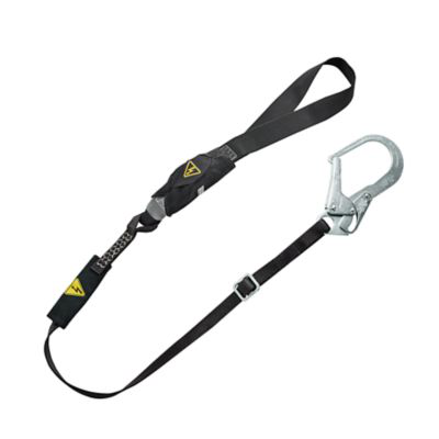 Product image for MSA 10199064 V-SERIES UTILITY TWIN LEG ADJUSTABLE ENERGY ABSORBING LANYARD 6FT 36CL LG SNAPHOOKS
