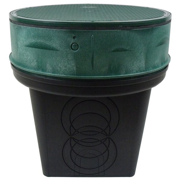 20" Distribution And Valve Box - 20" D-Box, 6 Hole With Flat Cover