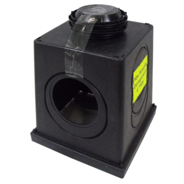 Square Catch Basins - 9" Drain Box With Grate And 2 Seals - Black