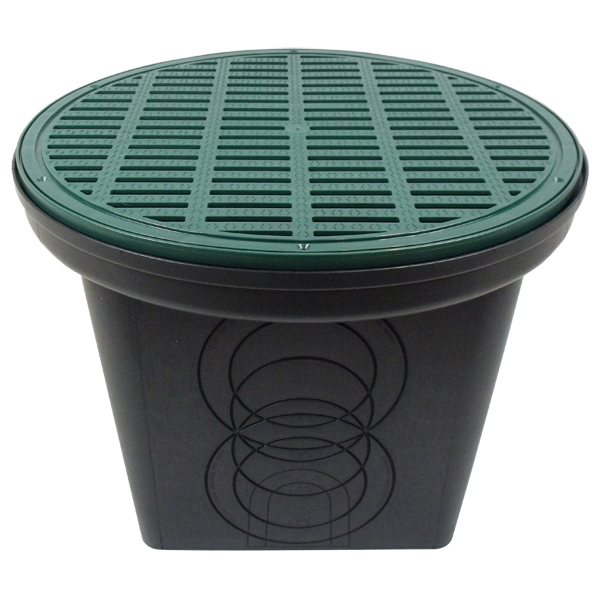 20" Distribution And Valve Box - 20" D-Box, 6 Hole With Flat Cover