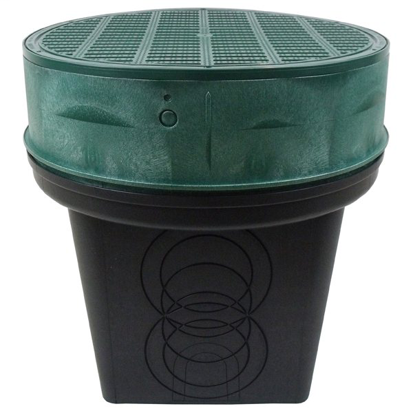 20" Distribution And Valve Box - 20" D-Box, 6 Hole With Flat Cover