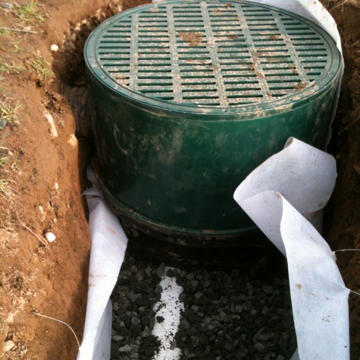 20" Round Catch Basins - 20" D-Box, 6 Hole With Grate