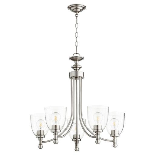 Rossington 5 Light Satin Nickel Traditional Chandelier