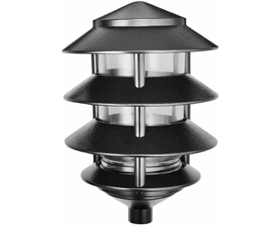 Lawn Light 4 Tier Incandescent 100W,Max, Black