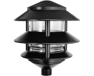 Lawn Light 3 Tier Incandescent 75W,Max, Black