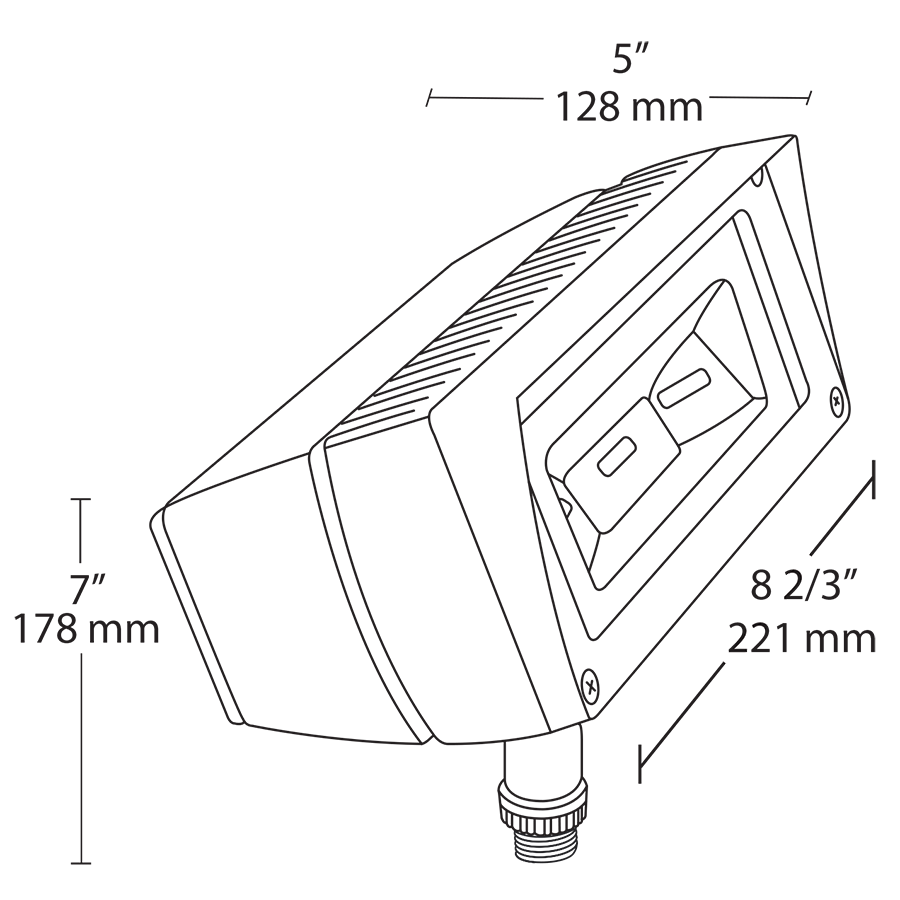 Rab Lighting FFLED18 Bronze 18W LED Floodlight World Electric Supply