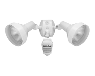 Product image for RAB STL360HW 120 Volt 1000 W 360 Degrees 5-5/8 x 7 Inch White Outdoor Lighting Sensor with Bullet Flood Kit