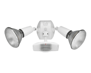 Product image for RAB STL110RW 120 Volt 1000 W 110 Degrees 12.7 x 3-1/2 Inch 2-Floodlight White LED Sensor Kit