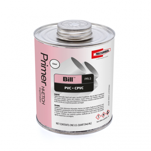 Product image for RectorSeal 55707 1 Quart PR-3 Clear Primer for PVC/CPVC Pipe