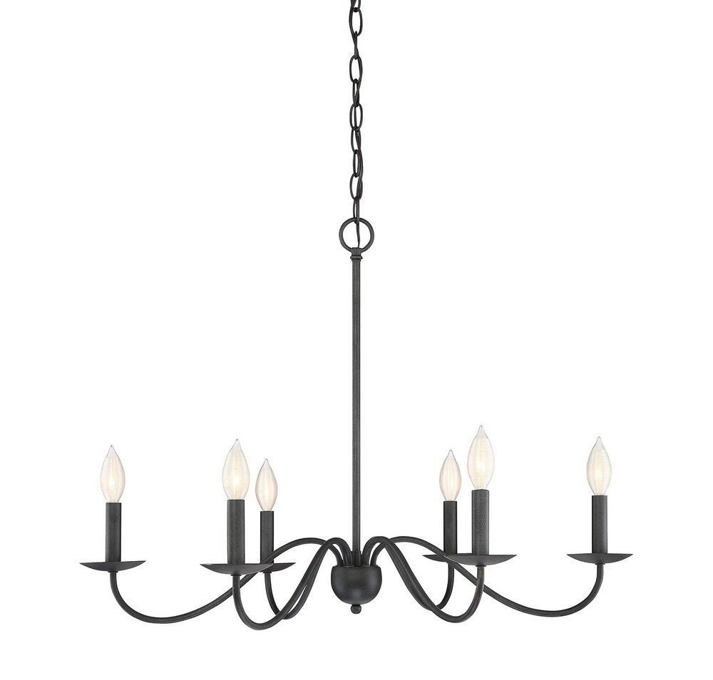 Product image for SAVOY M10042AI 6-LIGHT CHANDELIER IN AGED IRON