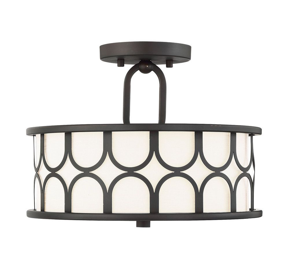Product image for SAVOY M60015ORB 2-LIGHT CEILING LIGHT IN OIL RUBBED BRONZE