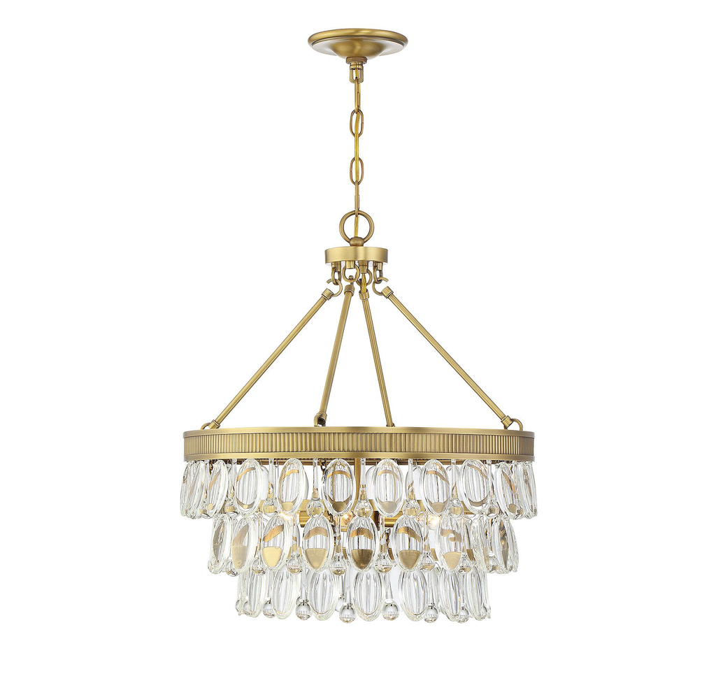 Product image for Windham 4 Light Pendant - Warm Brass