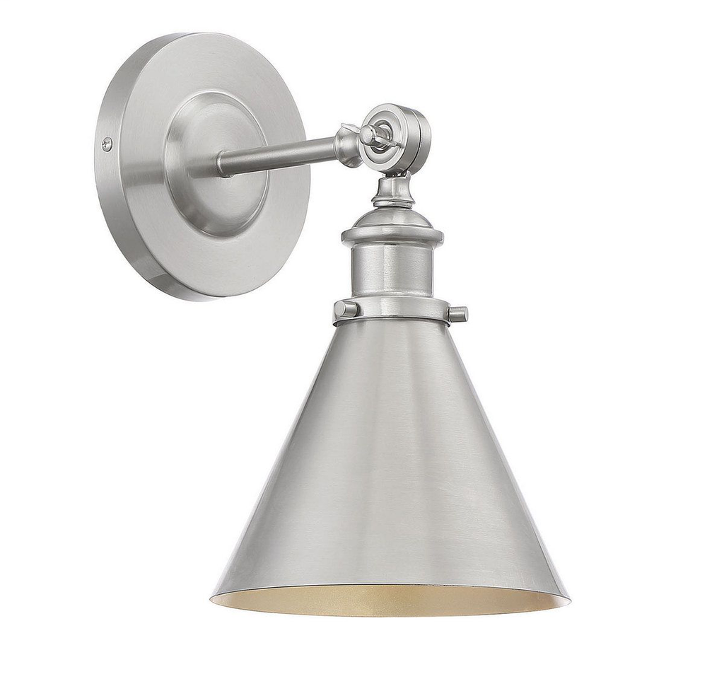 Product image for Glenn 1 Light Wall Sconce - Satin Nickel