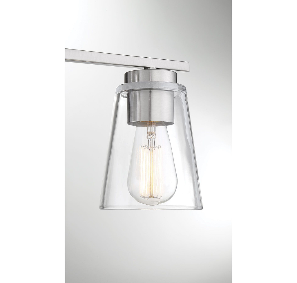 Calhoun 4 Light Satin Nickel Bath Bar, Satin Nickel