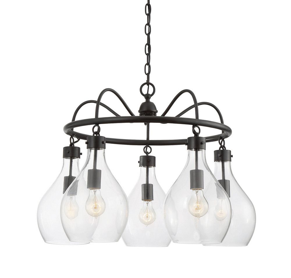 Product image for SAVOY 1-802-5-02 PULASKI 5-LT CHANDELIER