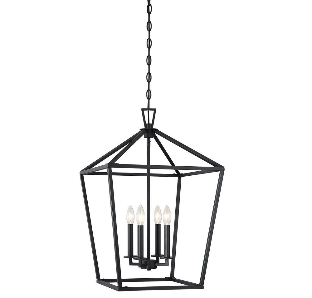 Product image for SAVOY 3-321-4-89 TOWNSEND 4 LIGHT MATTE BLACK FOYER
