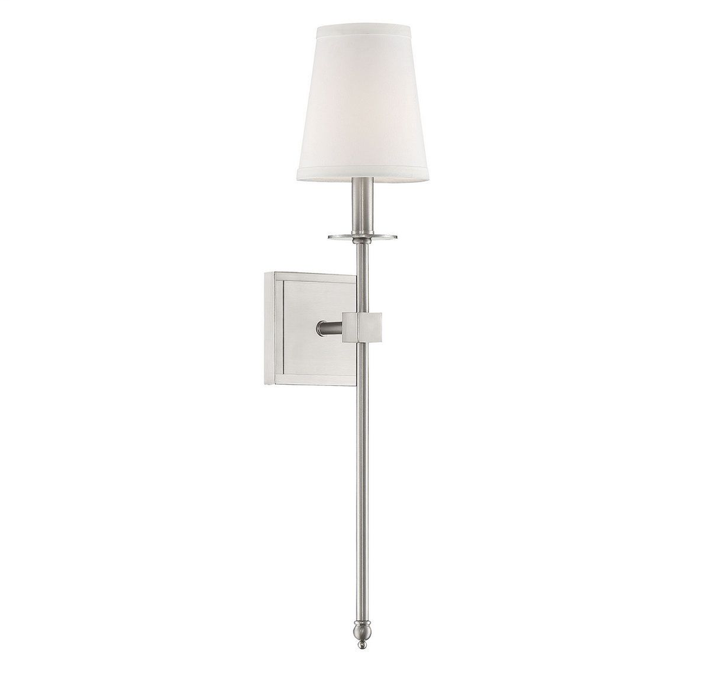 Product image for SAVOY 9-303-1-SN MONROE 24IN HIGH WALL SCONCE BRUSHED NICKEL