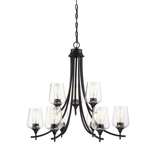Product image for SAVOY 1-4033-9-BK OCTAVE 9 LIGHT BLACK CHANDELIER
