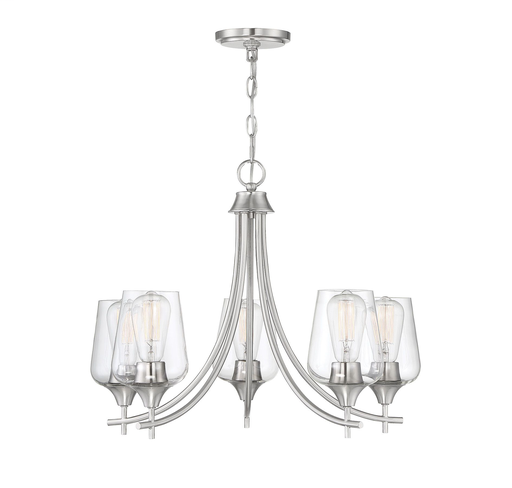 Product image for Octave 5 Light Chandelier - Satin Nickel
