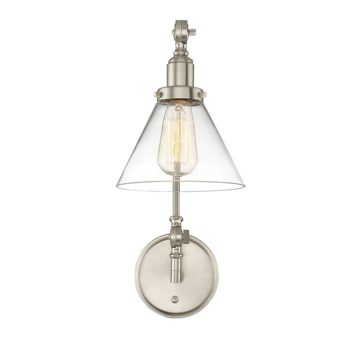 Product image for SAVOY 9-9131CP-1-SN DRAKE 1 LIGHT ADJUSTABLE SCONCE